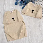 Áo thun nữ Baby Tee ôm body từ 35kg - 55kg in hình trái tim chữ A