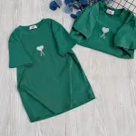 Áo thun nữ Baby Tee ôm body từ 35kg - 55kg in hình trái tim chữ A