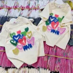 Áo thun nữ Baby Tee ôm body từ 35kg - 55kg In hình trái tim màu