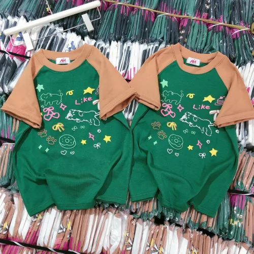 Áo thun nữ Baby Tee ôm body từ 35kg - 55kg in nhiều hình chú mèo