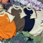 Áo thun nữ Baby Tee ôm body từ 35kg - 55kg in số 7 bên trái ngực
