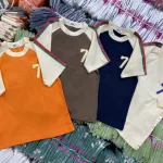 Áo thun nữ Baby Tee ôm body từ 35kg - 55kg in số 7 bên trái ngực