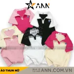 Áo thun nữ Cổ Bẻ thuê logo gấu Baby Tee ôm body từ 35kg - 55kg