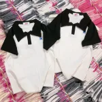 Áo thun nữ Cổ Bẻ thuê logo gấu Baby Tee ôm body từ 35kg - 55kg