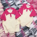 Áo thun nữ Cổ Bẻ thuê logo gấu Baby Tee ôm body từ 35kg - 55kg
