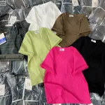 Áo thun nữ cổ tim trơn Baby Tee ôm body từ 35kg - 55kg