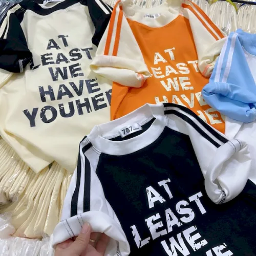 Áo Thun Nữ Cổ Tròn Baby Tee In Chữ At Least Mạc AH787