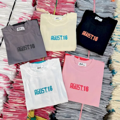 Áo Thun Nữ Cổ Tròn Baby Tee In Chữ AUGUST16 Mạc AH787