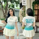 Áo Thun Nữ Cổ Tròn Baby Tee In Chữ AUGUST16 Mạc AH787