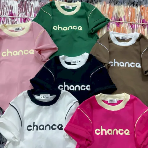 Áo Thun Nữ Cổ Tròn Baby Tee In Chữ Chance Mạc AH787