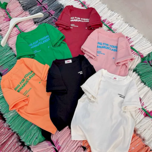 Áo Thun Nữ Cổ Tròn Baby Tee In Chữ Nhỏ Trước Sau Mạc AH787