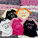 Áo Thun Nữ Cổ Tròn Baby Tee In Chữ STHLM 08 Mạc AH787