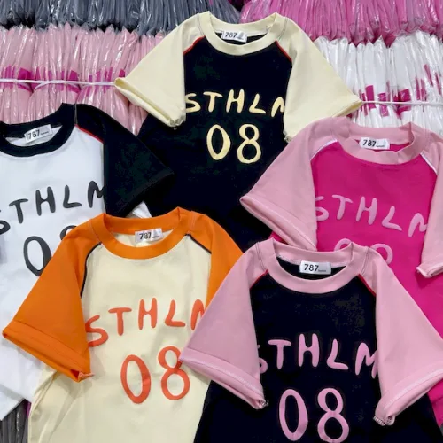 Áo Thun Nữ Cổ Tròn Baby Tee In Chữ STHLM 08 Mạc AH787