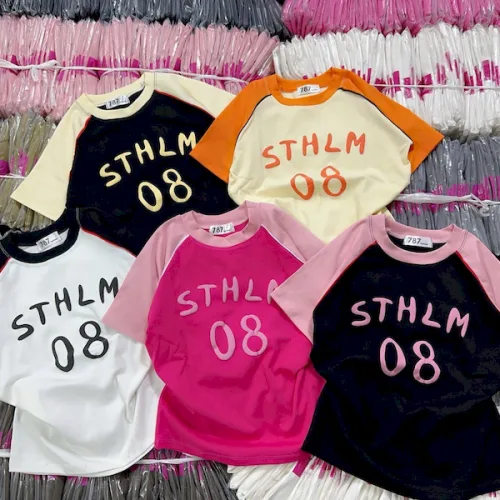 Áo Thun Nữ Cổ Tròn Baby Tee In Chữ STHLM 08 Mạc AH787