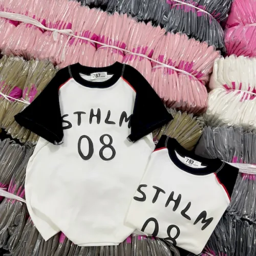 Áo Thun Nữ Cổ Tròn Baby Tee In Chữ STHLM 08 Mạc AH787