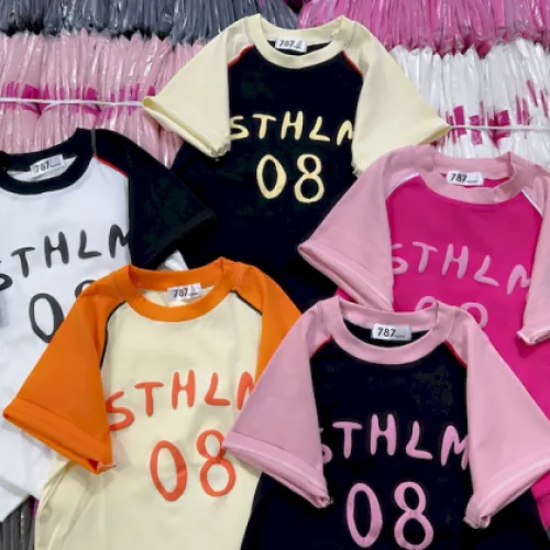 Áo Thun Nữ Cổ Tròn Baby Tee In Chữ STHLM 08 Mạc AH787