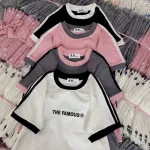 Áo Thun Nữ Cổ Tròn Baby Tee In Chữ The Famous Mạc AH787