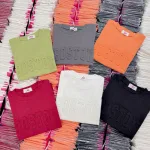 Áo Thun Nữ Cổ Tròn Baby Tee In Dập Nổi Chữ BOSTON Mạc AH787