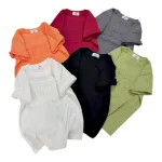 Áo Thun Nữ Cổ Tròn Baby Tee In Dập Nổi Chữ BOSTON Mạc AH787