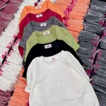 Áo Thun Nữ Cổ Tròn Baby Tee In Dập Nổi Chữ BOSTON Mạc AH787