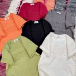 Áo Thun Nữ Cổ Tròn Baby Tee In Dập Nổi Chữ BOSTON Mạc AH787