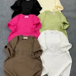 Áo Thun Nữ Cổ Tròn Baby Tee In Dập Nổi Chữ ICE Mạc AH787
