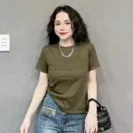 Áo Thun Nữ Cổ Tròn Baby Tee In Dập Nổi Chữ Nhuyễn Mạc AH787