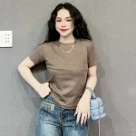 Áo Thun Nữ Cổ Tròn Baby Tee In Dập Nổi Chữ Nhuyễn Mạc AH787