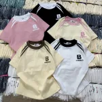 Áo Thun Nữ Cổ Tròn Baby Tee In Logo Ngực Chữ B Mạc AH787