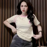 Áo Thun Nữ Cổ Tròn Baby Tee In Logo Ngực Chữ B Mạc AH787