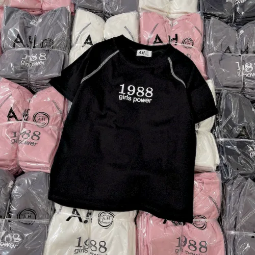 Áo Thun Nữ Cổ Tròn Baby Tee In Số 1988 Mạc AH787