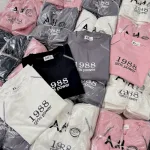 Áo Thun Nữ Cổ Tròn Baby Tee In Số 1988 Mạc AH787