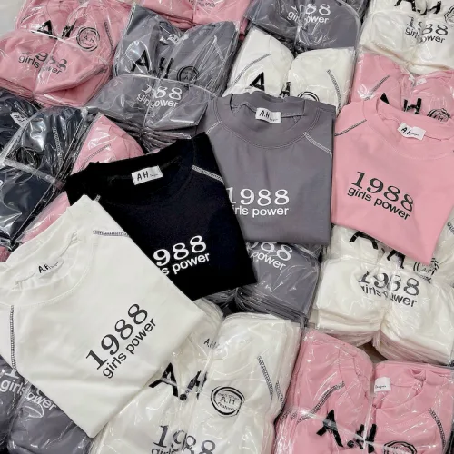 Áo Thun Nữ Cổ Tròn Baby Tee In Số 1988 Mạc AH787