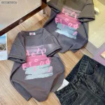 Áo thun nữ cổ tròn Baby Tee ôm body từ 35kg - 55kg in chữ hello friend