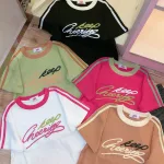 Áo thun nữ cổ tròn Baby Tee ôm body từ 35kg - 55kg in chữ keep