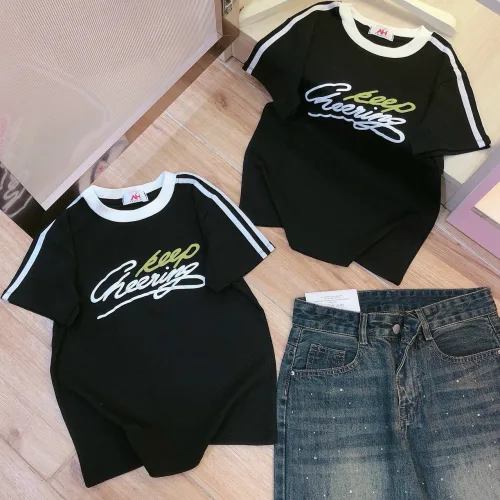 Áo thun nữ cổ tròn Baby Tee ôm body từ 35kg - 55kg in chữ keep