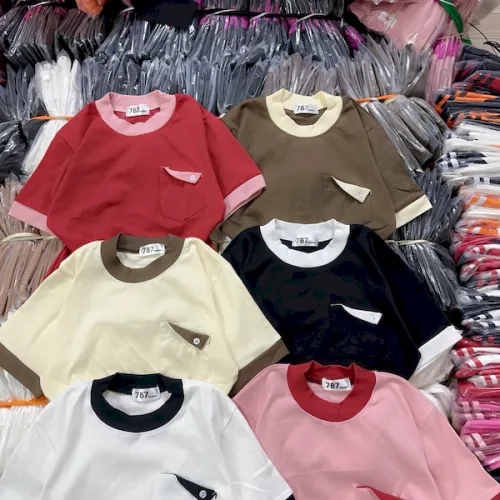 Áo Thun Nữ Cổ Tròn Baby Tee Phối Túi Giả Mini Mạc AH787