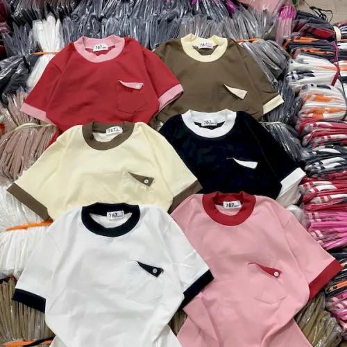 Áo Thun Nữ Cổ Tròn Baby Tee Phối Túi Giả Mini Mạc AH787
