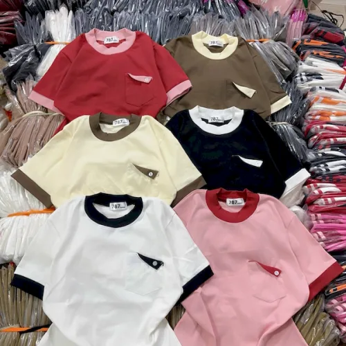 Áo Thun Nữ Cổ Tròn Baby Tee Phối Túi Giả Mini Mạc AH787