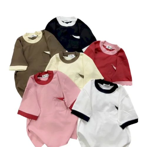 Áo Thun Nữ Cổ Tròn Baby Tee Phối Túi Giả Mini Mạc AH787