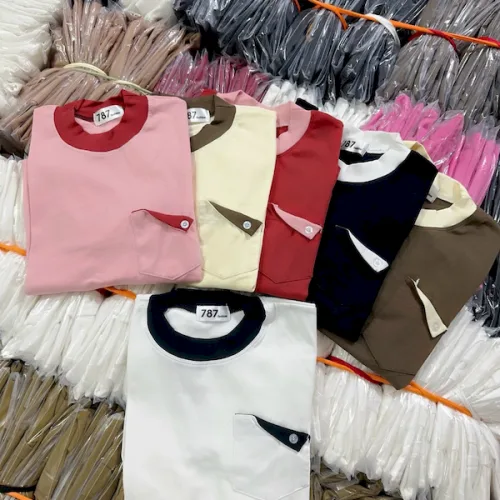 Áo Thun Nữ Cổ Tròn Baby Tee Phối Túi Giả Mini Mạc AH787
