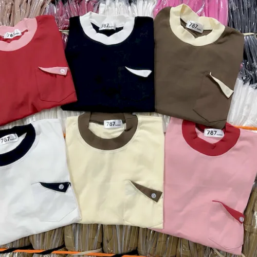 Áo Thun Nữ Cổ Tròn Baby Tee Phối Túi Giả Mini Mạc AH787