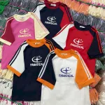 Áo Thun Nữ Cổ Tròn Baby Tee Tay Phối Màu In Hình Ngôi Sao AH787