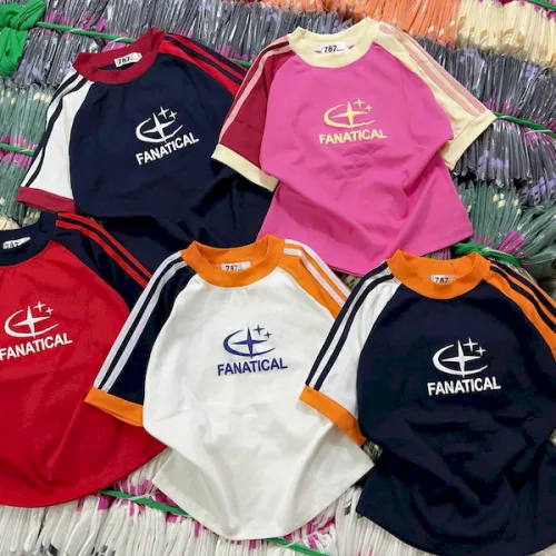 Áo Thun Nữ Cổ Tròn Baby Tee Tay Phối Màu In Hình Ngôi Sao AH787