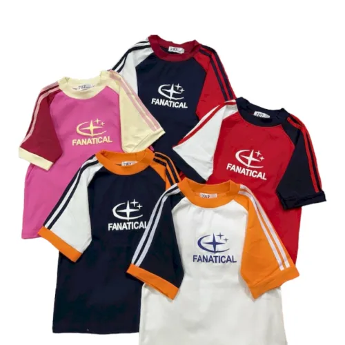 Áo Thun Nữ Cổ Tròn Baby Tee Tay Phối Màu In Hình Ngôi Sao AH787