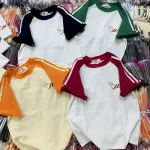 Áo Thun Nữ Cổ Tròn Baby Tee Tay Phối Màu In Hình Cún Mạc AH787