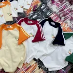 Áo Thun Nữ Cổ Tròn Baby Tee Tay Phối Màu In Hình Cún Mạc AH787