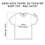 Áo Thun Nữ Cổ Tròn Baby Tee Tay Viền Sọc In Chữ Nổi MR AH787