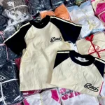 Áo Thun Nữ Cổ Tròn Baby Tee Tay Viền Sọc Màu Mạc AH787