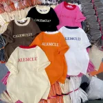 Áo Thun Nữ Cổ Tròn Baby Tee Thêu Chữ CALEMCLUB Mạc AH787